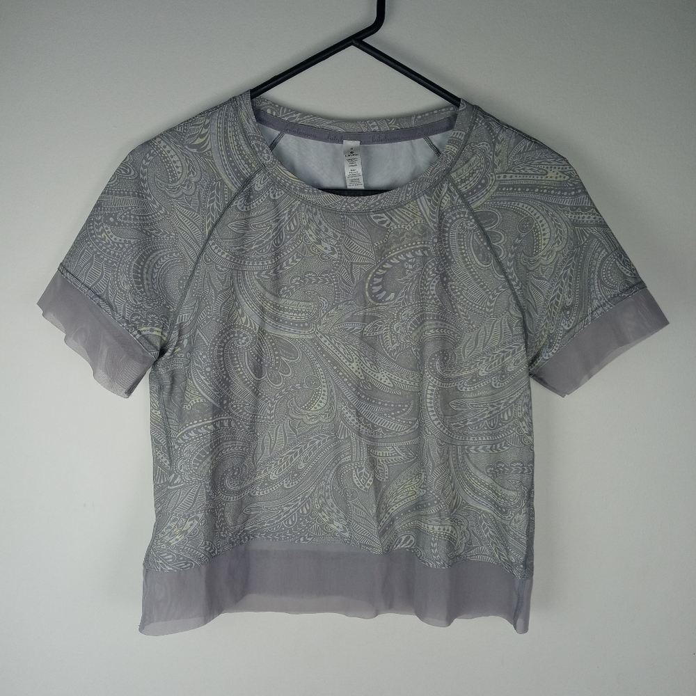 Lululemon Stripe In Stride Short Sleeve Top Size 6
